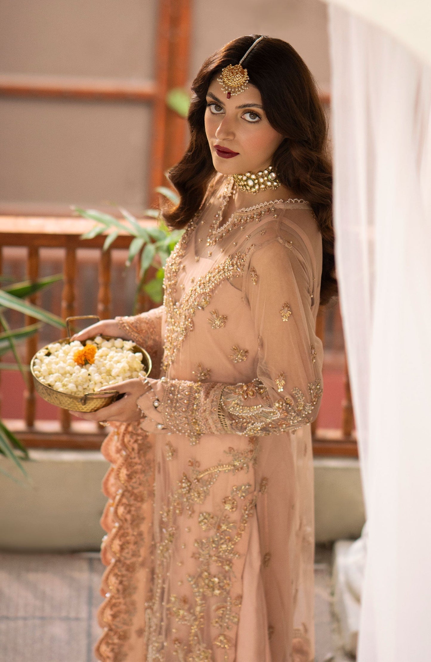 Zarin by Eleshia Embroidered Net 3Pc Suit D-02 Leena