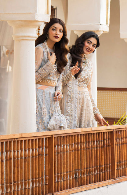 Zarin by Eleshia Embroidered Net 3Pc Suit D-04 Nerisa