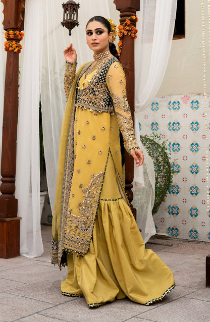 Zarin by Eleshia Embroidered Organza 3Pc Suit D-05 Oriana