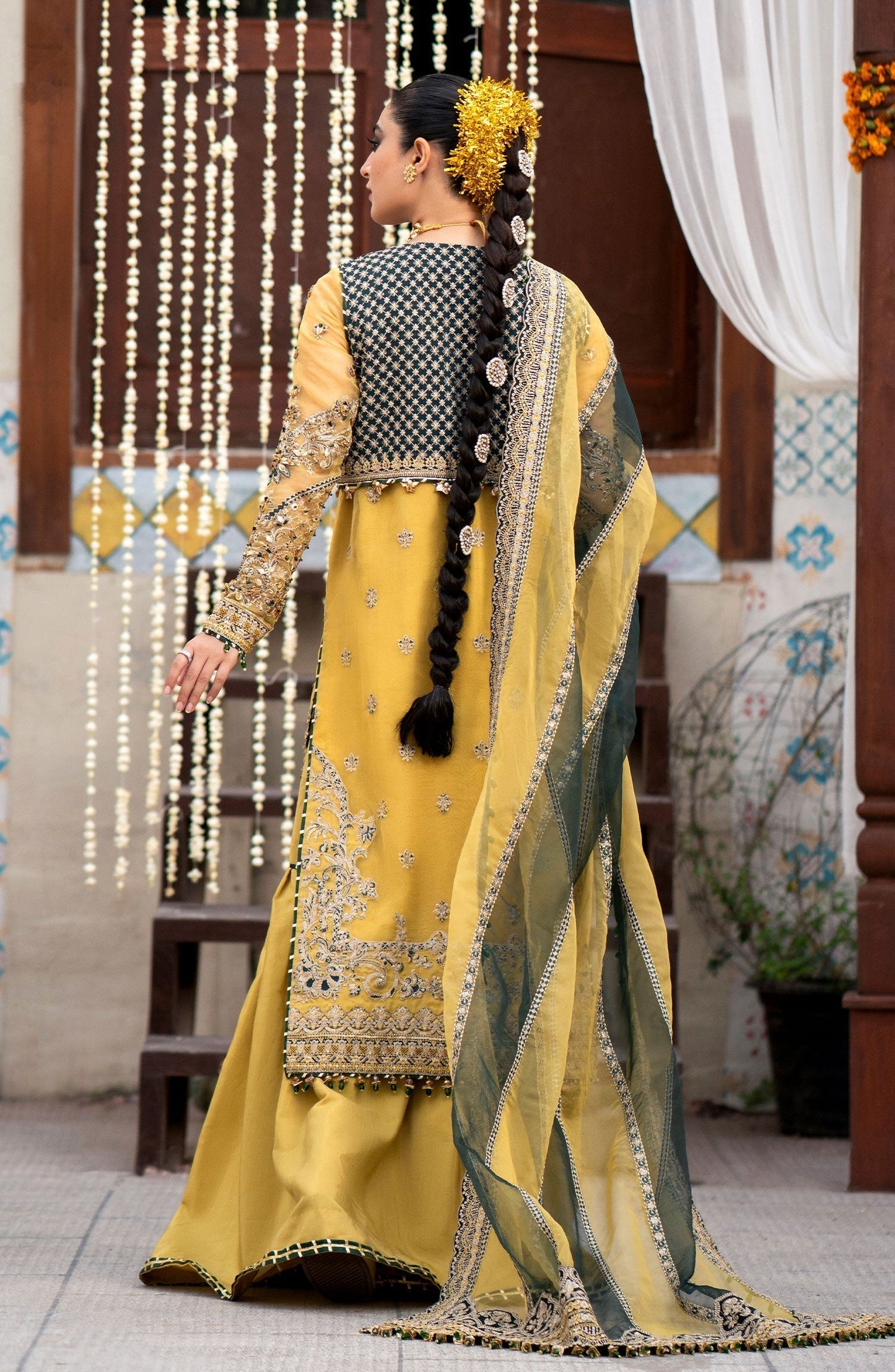 Zarin by Eleshia Embroidered Organza 3Pc Suit D-05 Oriana