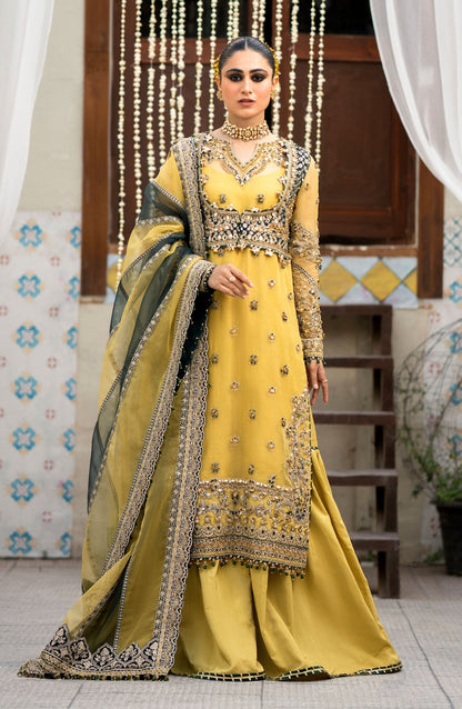 Zarin by Eleshia Embroidered Organza 3Pc Suit D-05 Oriana