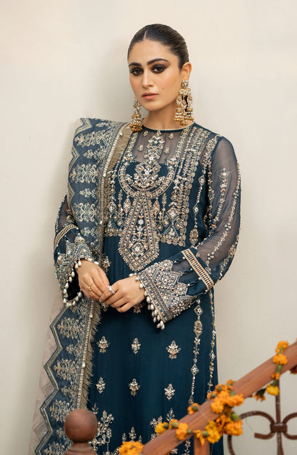 Zarin by Eleshia Embroidered Bamber 3Pc Suit D-06 Mayura