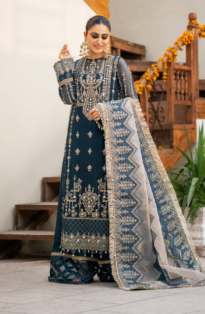 Zarin by Eleshia Embroidered Bamber 3Pc Suit D-06 Mayura