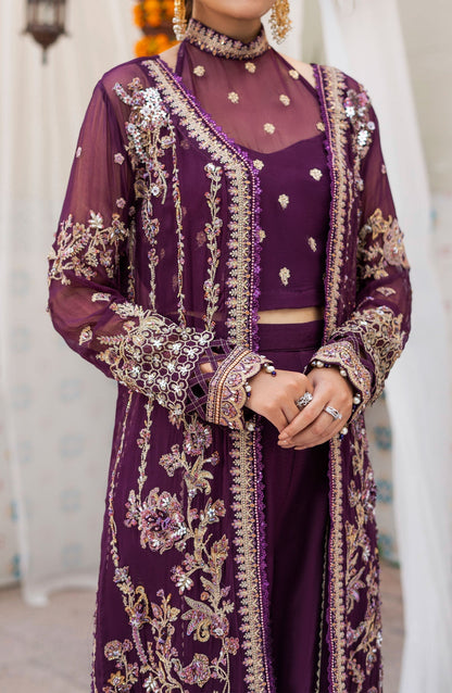 Zarin by Eleshia Embroidered Bamber 3Pc Suit D-07 Medea