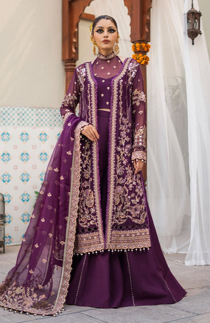 Zarin by Eleshia Embroidered Bamber 3Pc Suit D-07 Medea