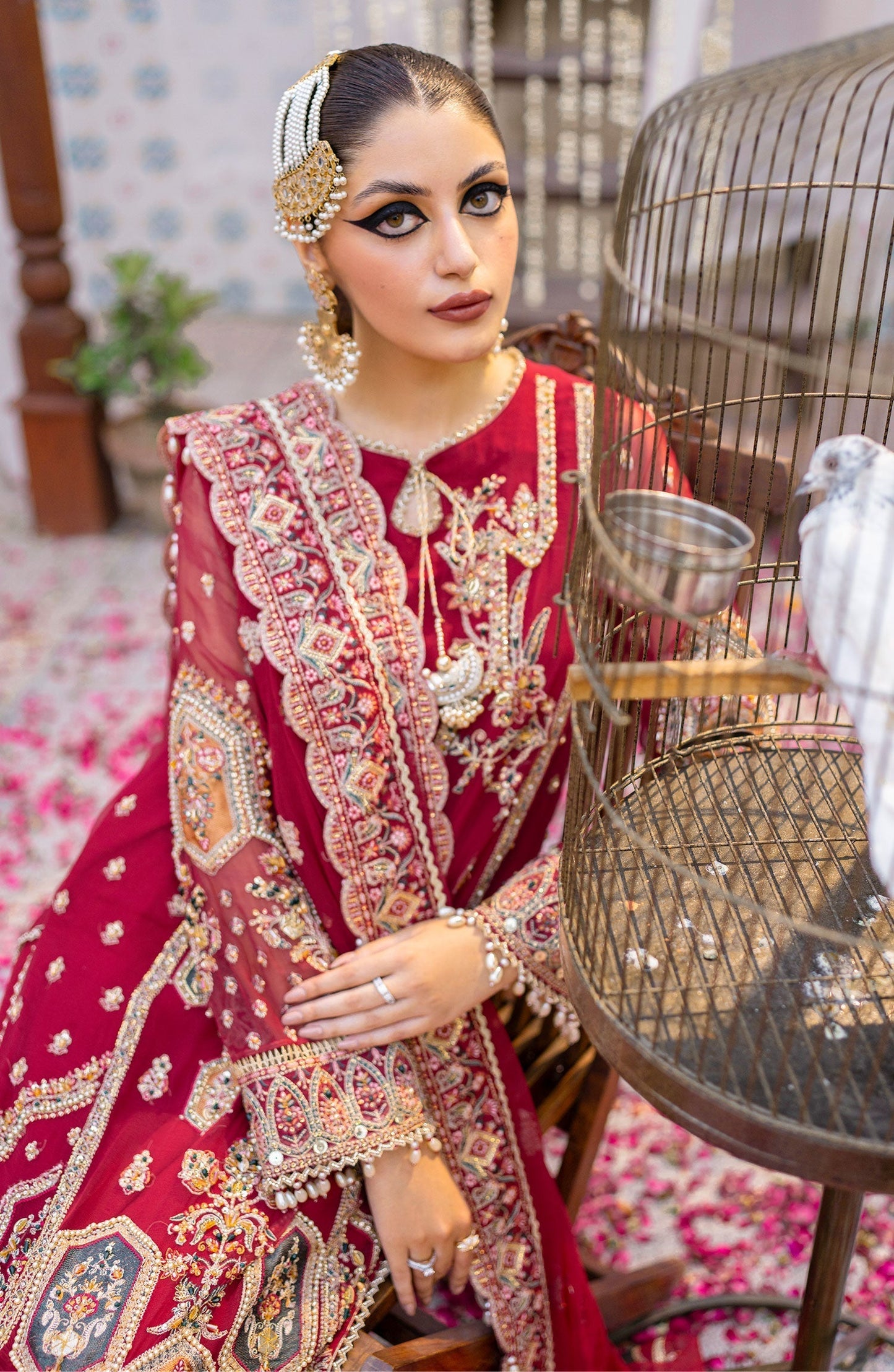 Zarin by Eleshia Embroidered Bamber 3Pc Suit D-08 Narina