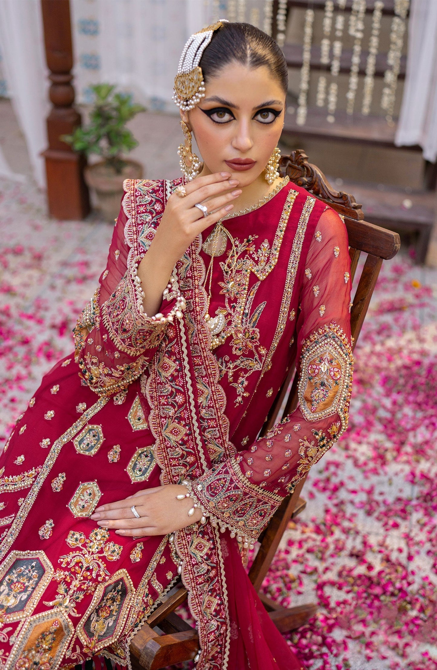 Zarin by Eleshia Embroidered Bamber 3Pc Suit D-08 Narina