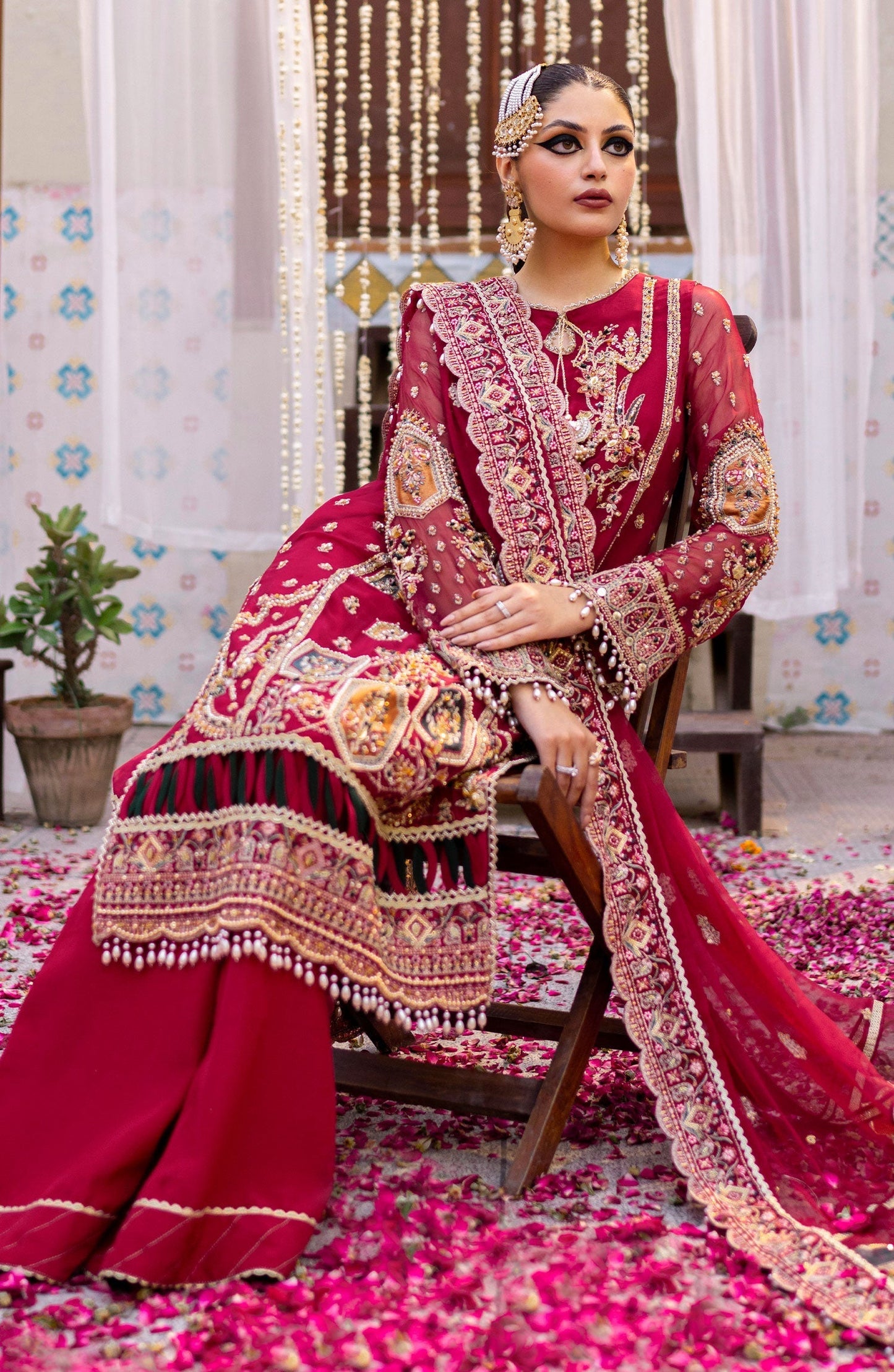 Zarin by Eleshia Embroidered Bamber 3Pc Suit D-08 Narina