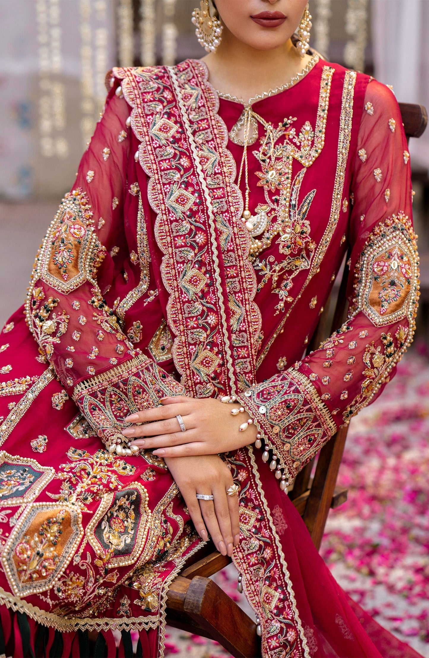 Zarin by Eleshia Embroidered Bamber 3Pc Suit D-08 Narina