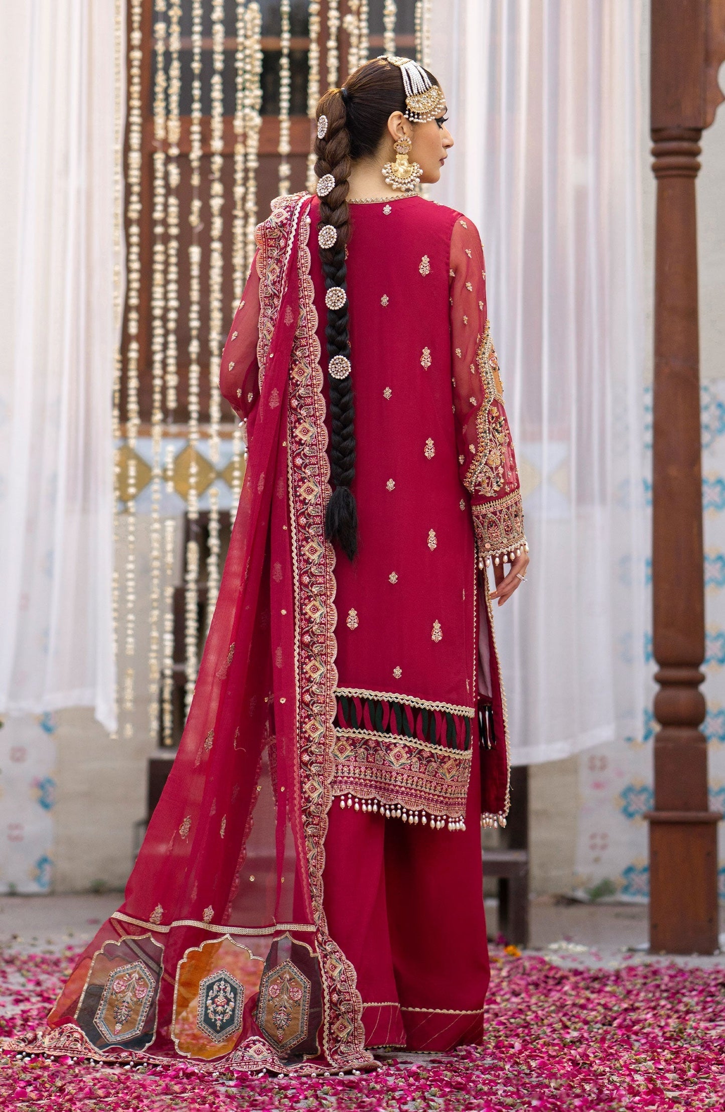 Zarin by Eleshia Embroidered Bamber 3Pc Suit D-08 Narina