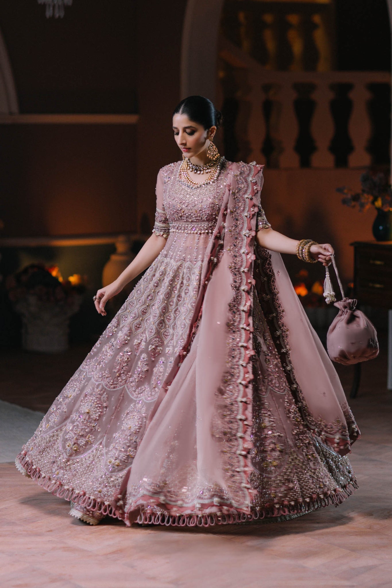 ELAN Wedding Festive Embroidered Organza 3Pc Suit EC2-23-03