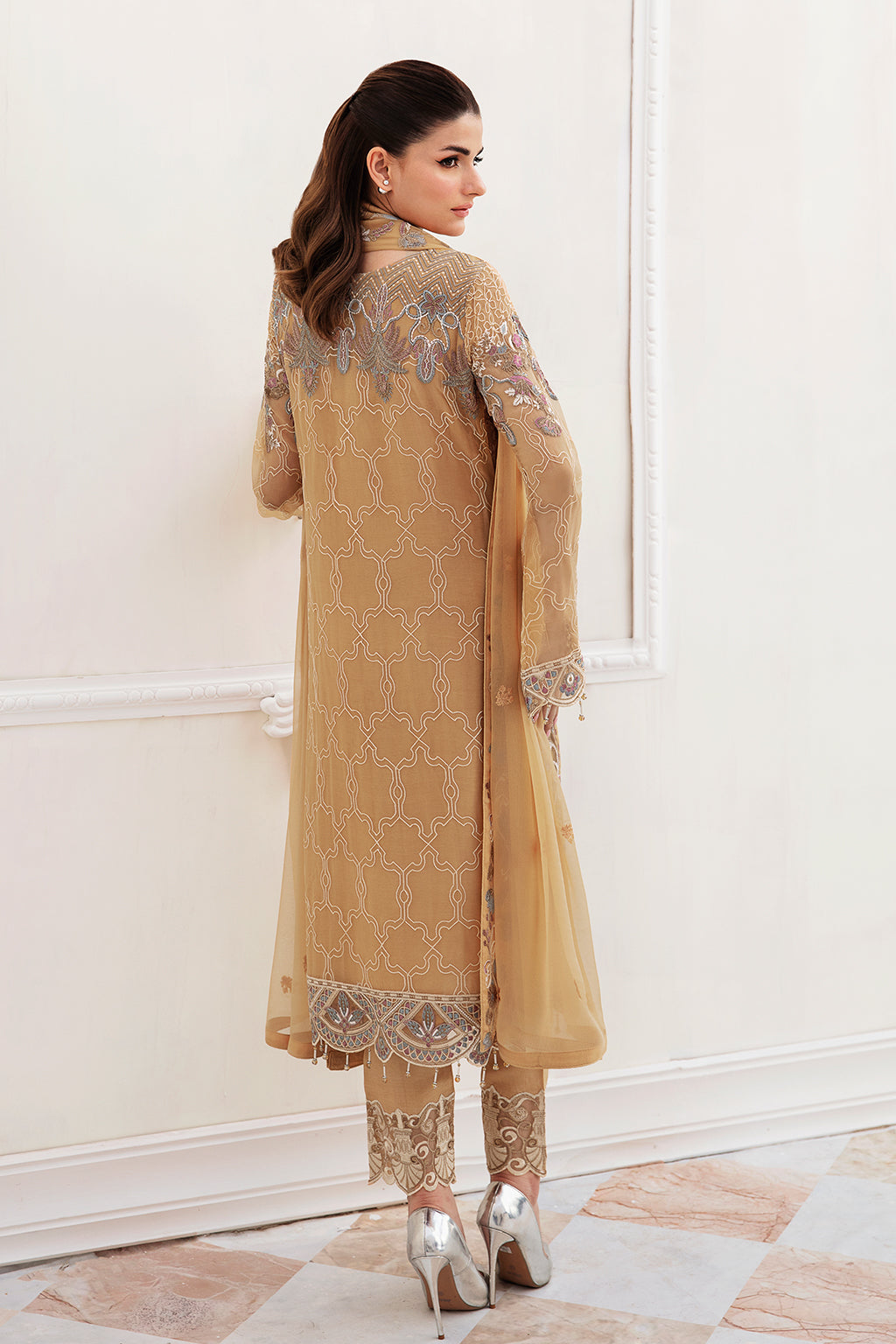 Ramsha Embroidered Luxury Chiffon 3 Piece Suit F-2402