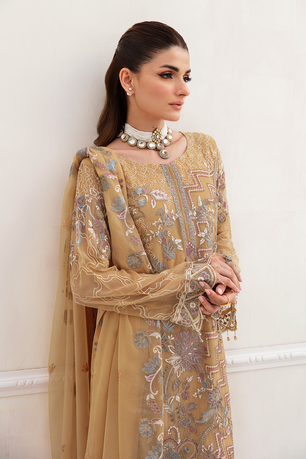 Ramsha Embroidered Luxury Chiffon 3 Piece Suit F-2402