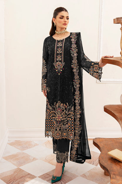 Ramsha Embroidered Luxury Chiffon 3 Piece Suit F-2403