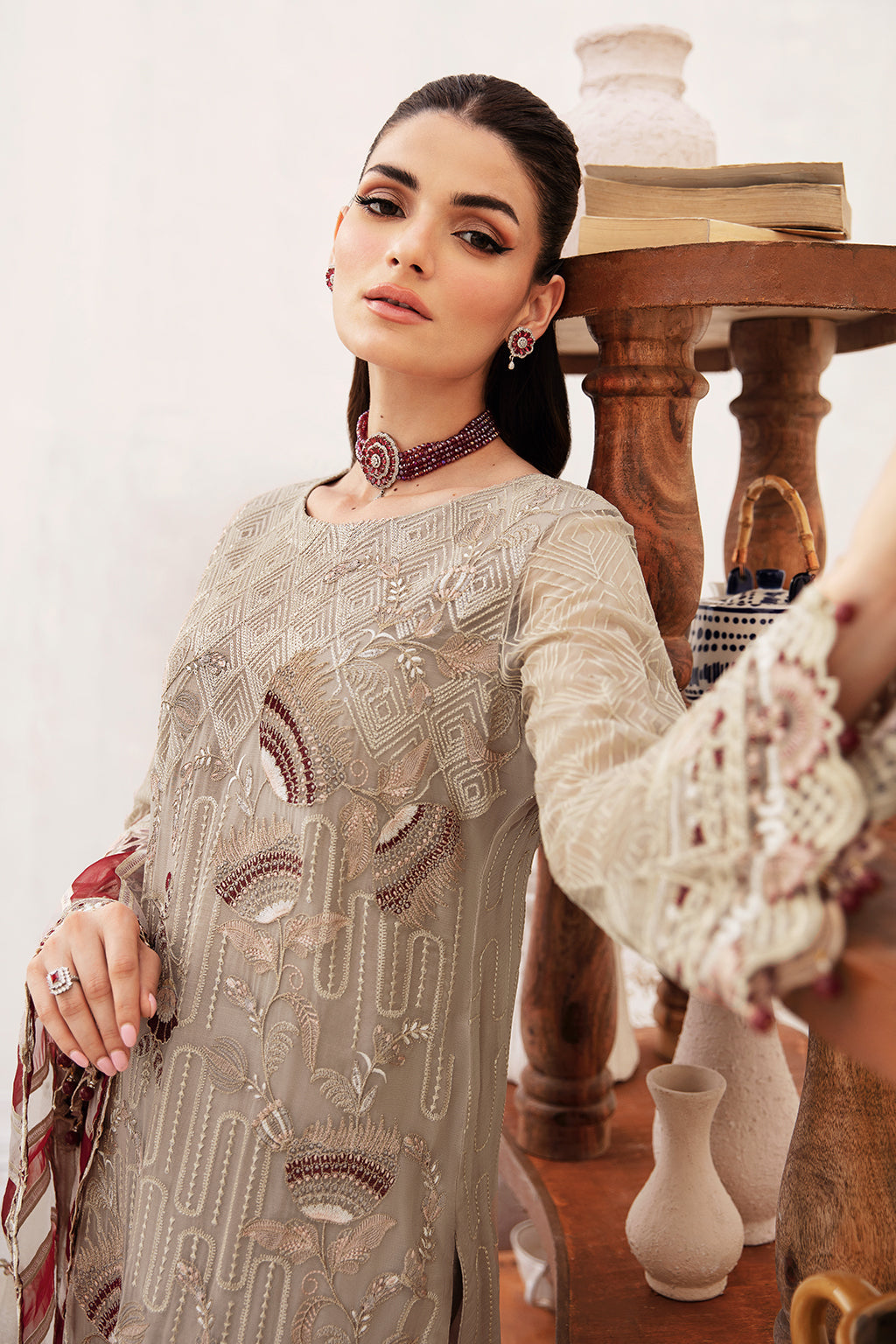 Ramsha Embroidered Luxury Chiffon 3 Piece Suit F-2405