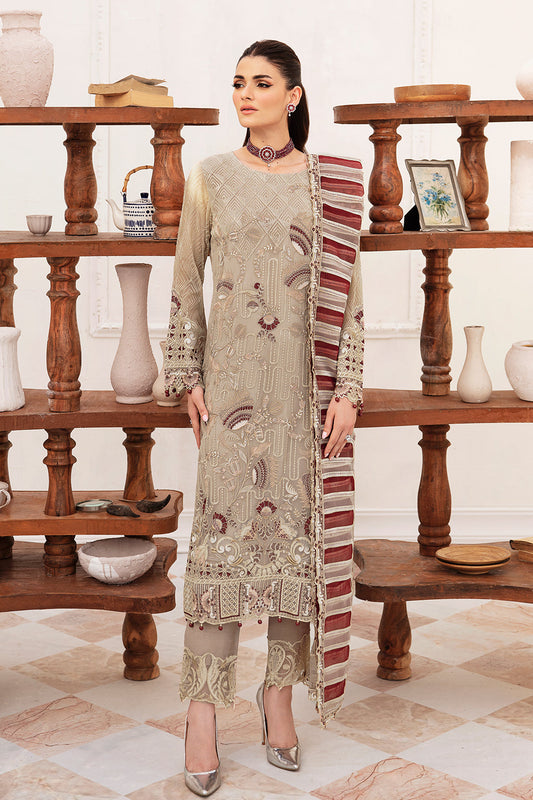 Ramsha Embroidered Luxury Chiffon 3 Piece Suit F-2405