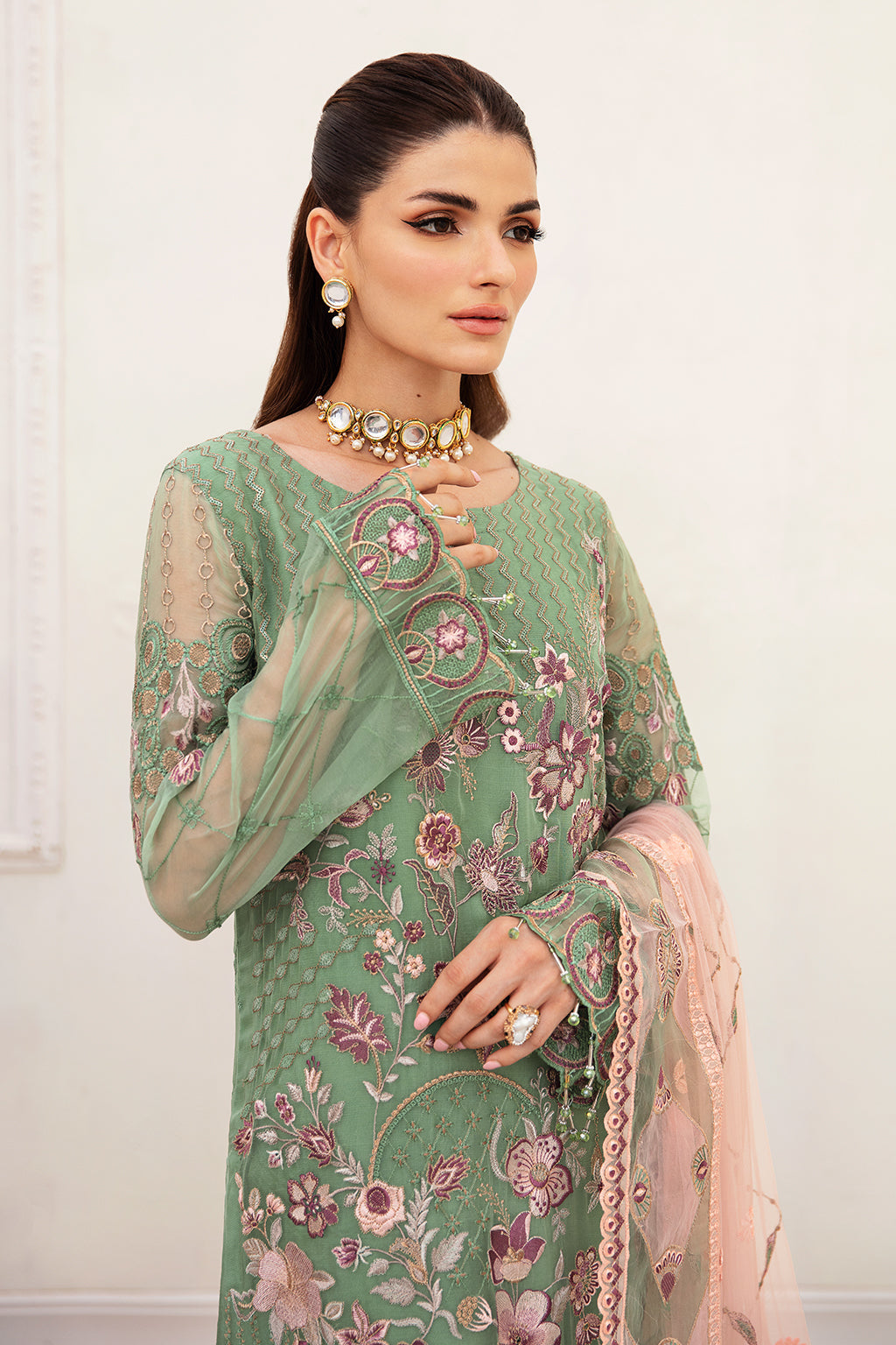 Ramsha Embroidered Luxury Chiffon 3 Piece Suit F-2406