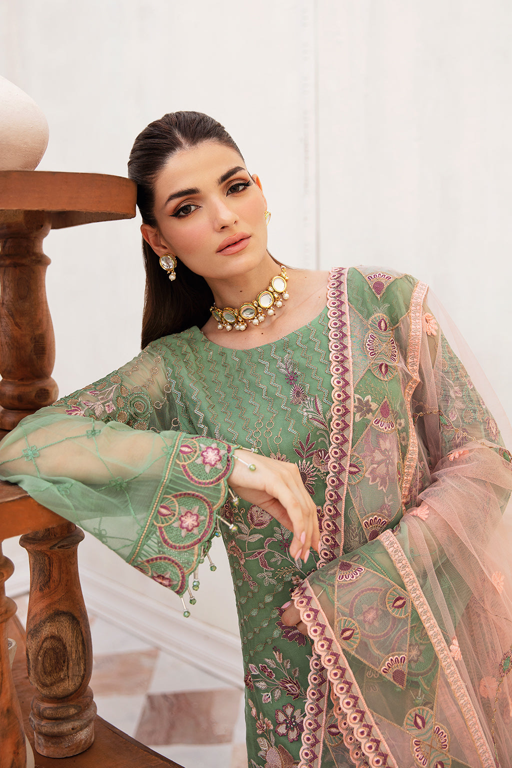 Ramsha Embroidered Luxury Chiffon 3 Piece Suit F-2406