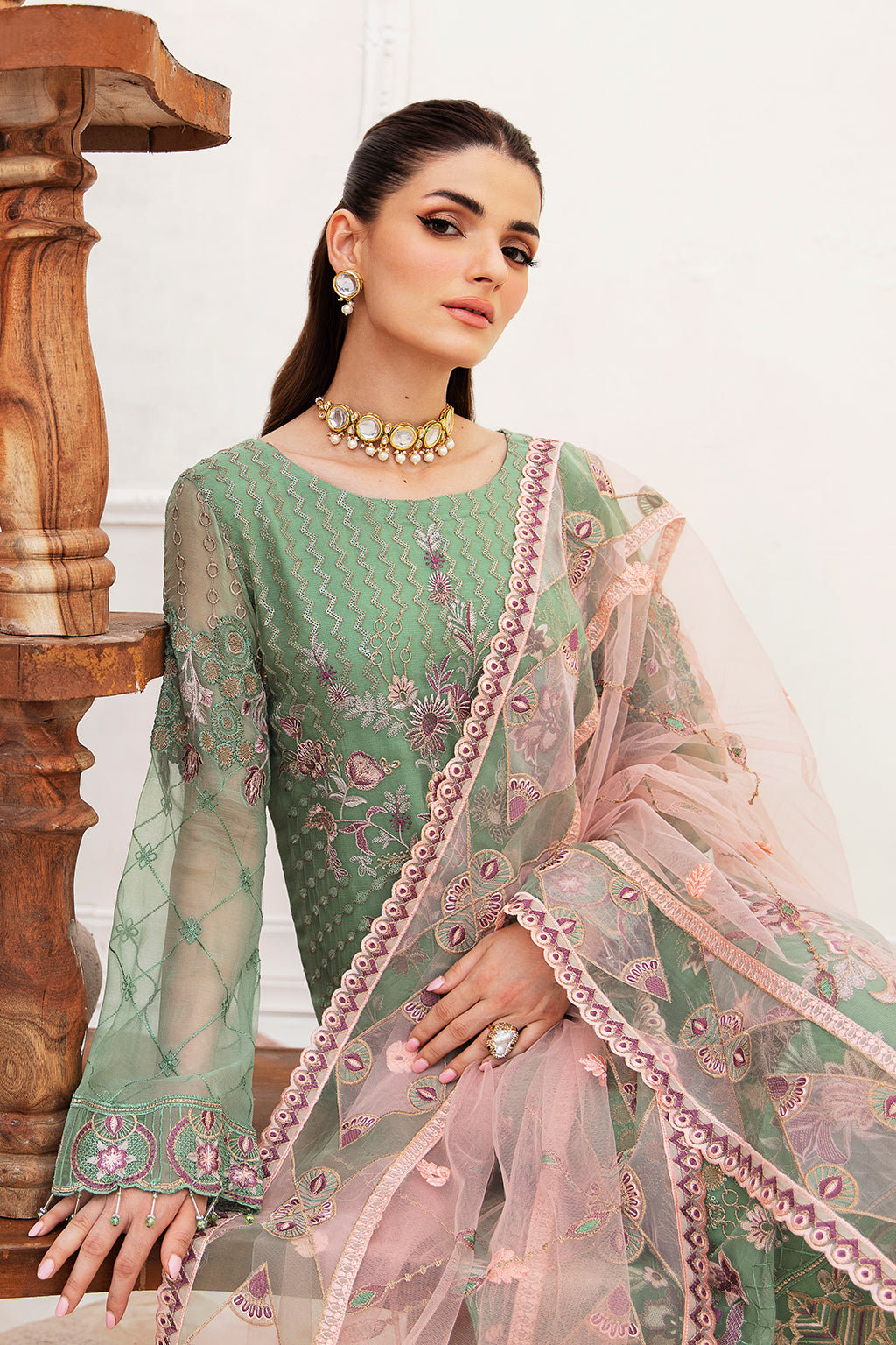 Ramsha Embroidered Luxury Chiffon 3 Piece Suit F-2406