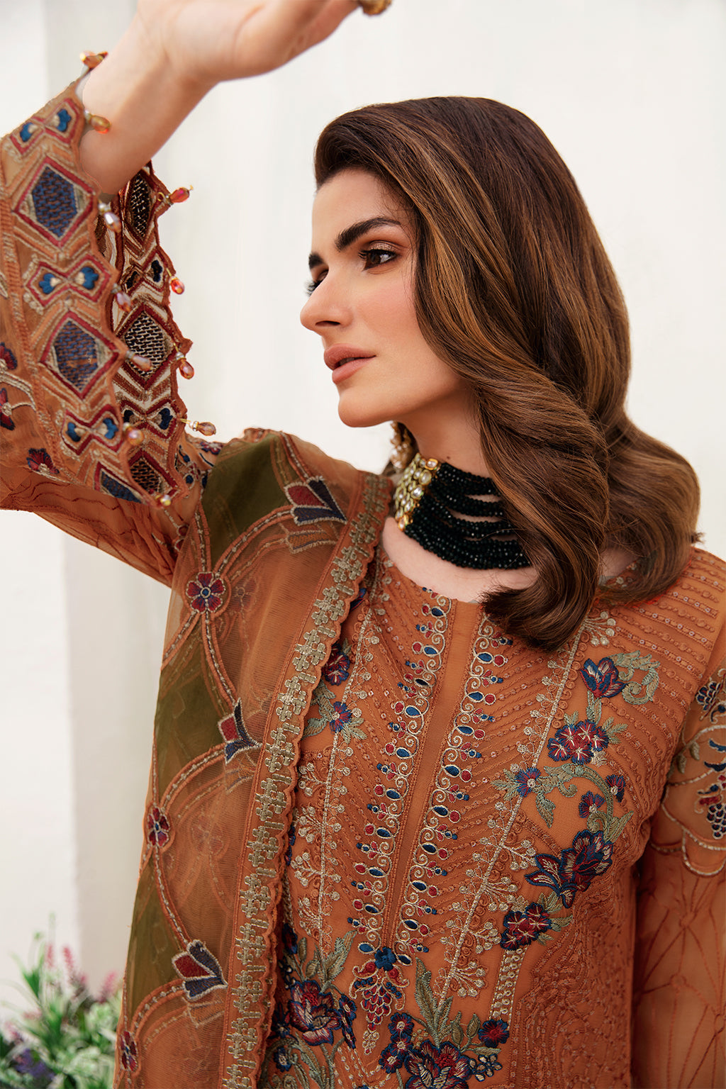 Ramsha Embroidered Luxury Chiffon 3 Piece Suit F-2407