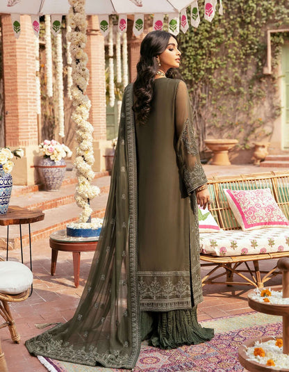 SIFA Crinkle Chiffon Embroidered 3Pc Suit - GHAZAL