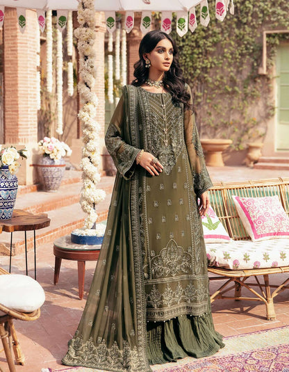 SIFA Crinkle Chiffon Embroidered 3Pc Suit - GHAZAL