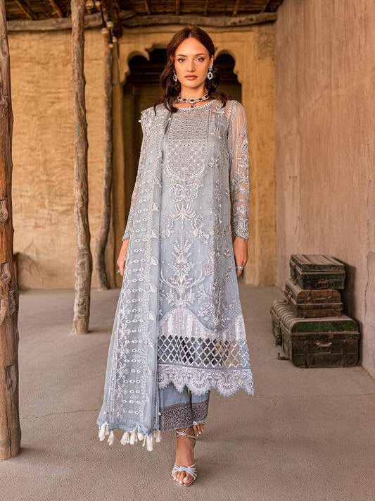 GULAAL EMBROIDERED CHIFFON-SAMARAH-04-COLLECTION'22 - House Of Anaya