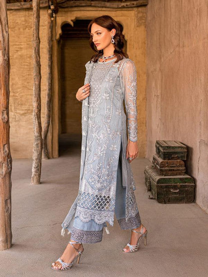 GULAAL EMBROIDERED CHIFFON-SAMARAH-04-COLLECTION'22 - House Of Anaya