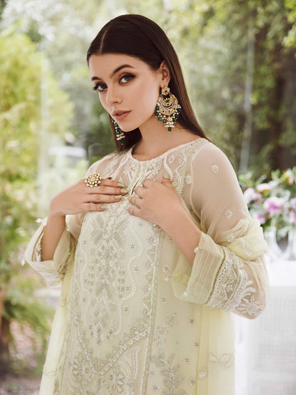 Saad Shaikh Ella Unstitched Embroidered Luxury Chiffon 3Pc Suit DSG-04