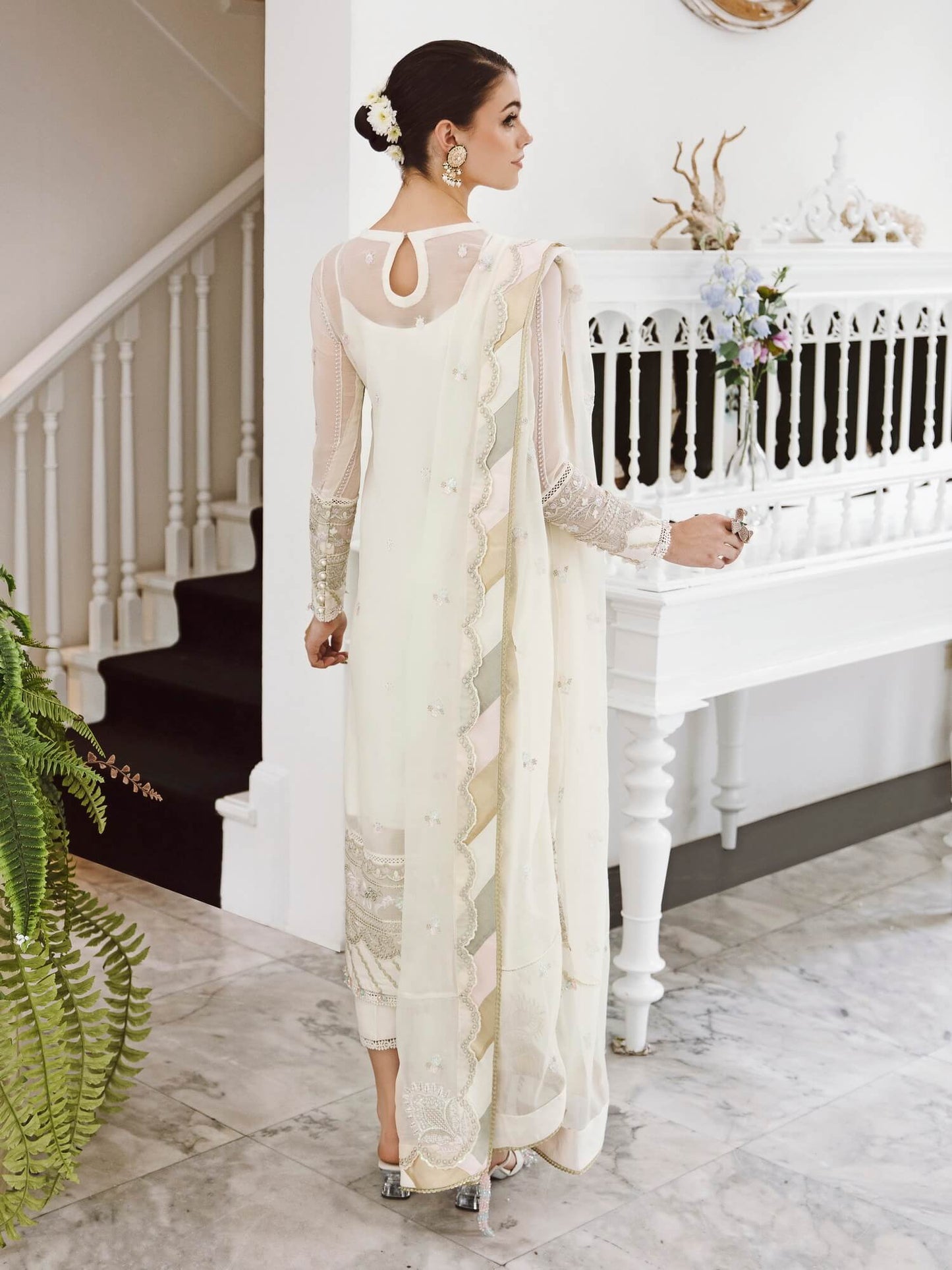 Saad Shaikh Ella Unstitched Embroidered Luxury Chiffon 3Pc Suit DSG-03