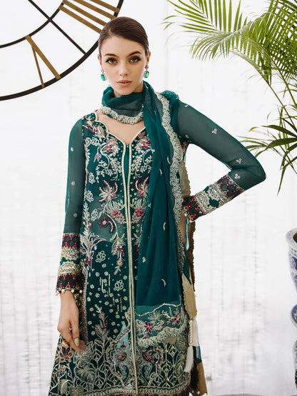 Saad Shaikh Ella Unstitched Embroidered Luxury Chiffon 3Pc Suit DSG-06