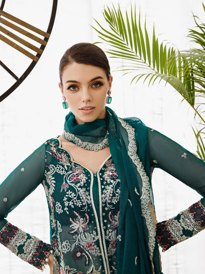 Saad Shaikh Ella Unstitched Embroidered Luxury Chiffon 3Pc Suit DSG-06