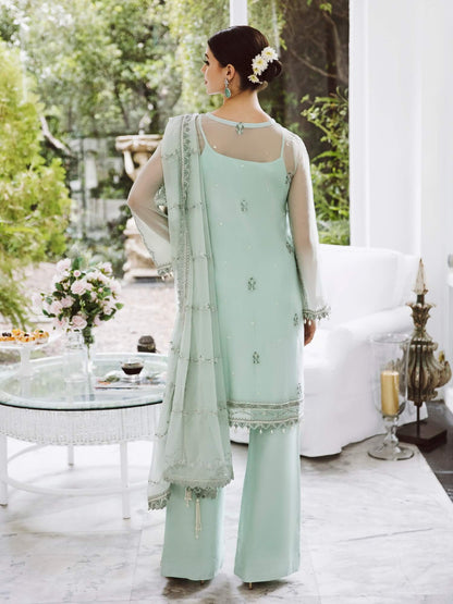 Saad Shaikh Ella Unstitched Embroidered Luxury Chiffon 3Pc Suit DSG-07