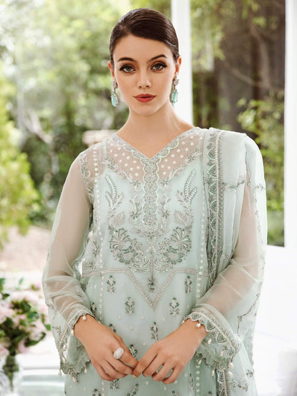 Saad Shaikh Ella Unstitched Embroidered Luxury Chiffon 3Pc Suit DSG-07