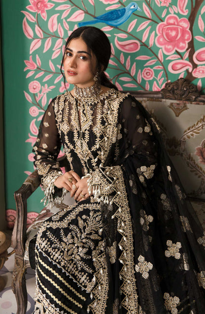 Zarin by Eleshia Unstitched Embroidered Organza 3Pc Suit - KABEERA