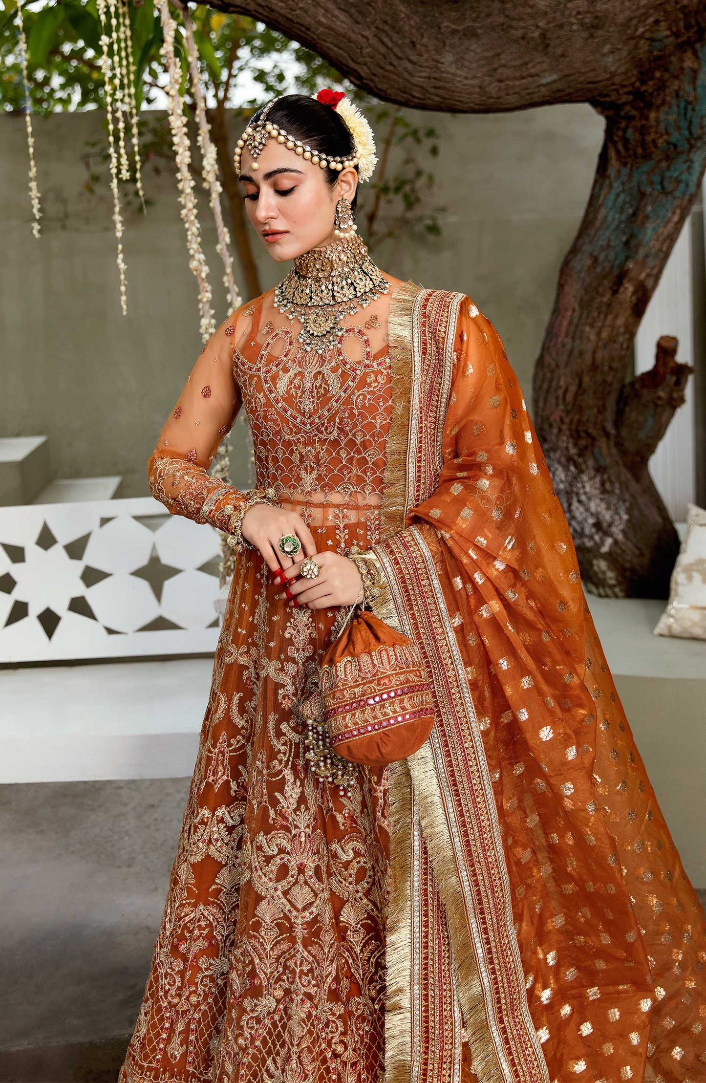 Zarin by Eleshia Embroidered Net 3Pc Suit - KHWAHER