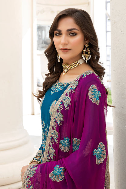 Naqsh Majestic By Imrozia Premium Chiffon 3Pc Suit M-52 Martha