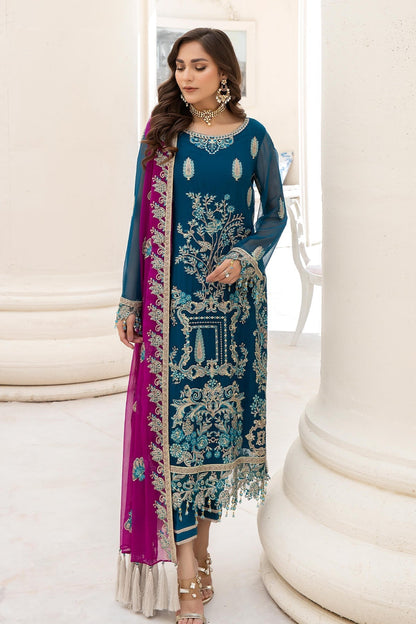 Naqsh Majestic By Imrozia Premium Chiffon 3Pc Suit M-52 Martha