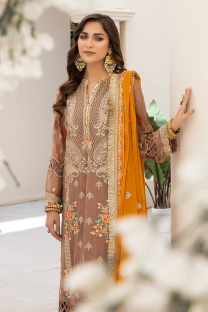 Naqsh Majestic By Imrozia Premium Chiffon 3Pc Suit M-53 Eleonora