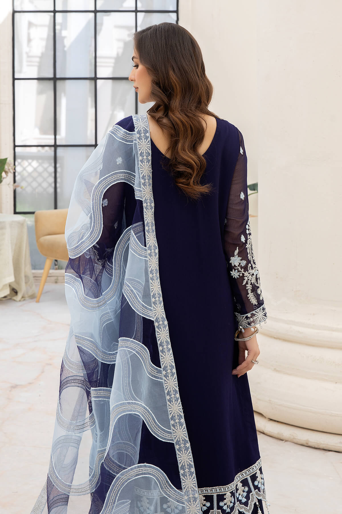 Naqsh Majestic By Imrozia Premium Chiffon 3Pc Suit M-54 Zoe