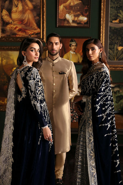 Niloufer by Mushq Embroidered Velvet Unstitched 3Pc Suit MV23-03 YASMIN