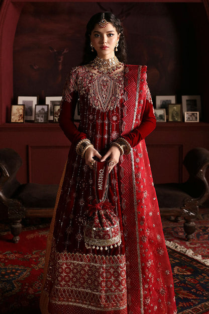 Niloufer by Mushq Embroidered Velvet Unstitched 3Pc Suit MV23-08 FARAH