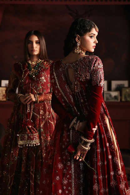 Niloufer by Mushq Embroidered Velvet Unstitched 3Pc Suit MV23-08 FARAH