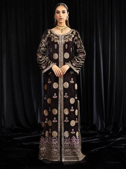 NUREH Maya Embroidered 3Pc Suit NS-103 MOORE - House Of Anaya