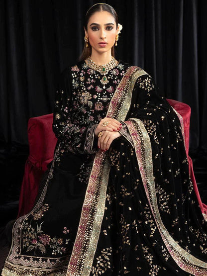 NUREH Maya Embroidered Velvet 3Pc Suit NS-104 KIYARA - House Of Anaya