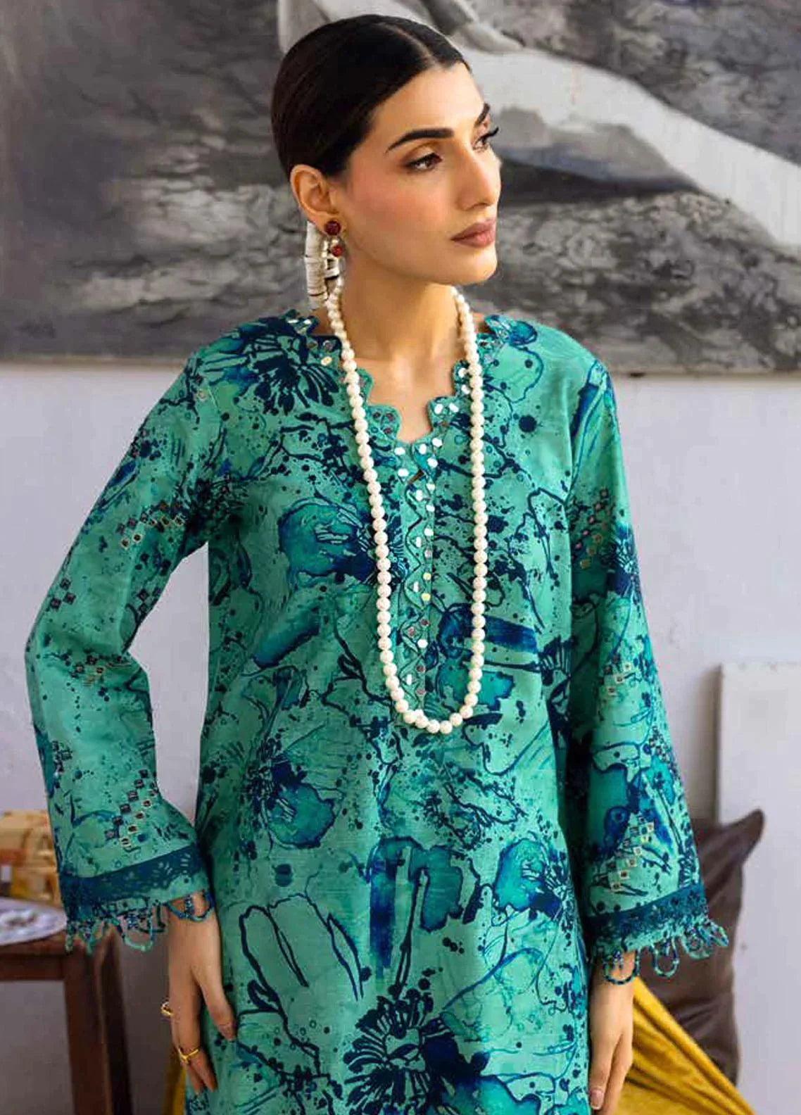 NUREH Ballerina Emb Chikankari Khaddar 2Pc Suit NU2-127 - House Of Anaya