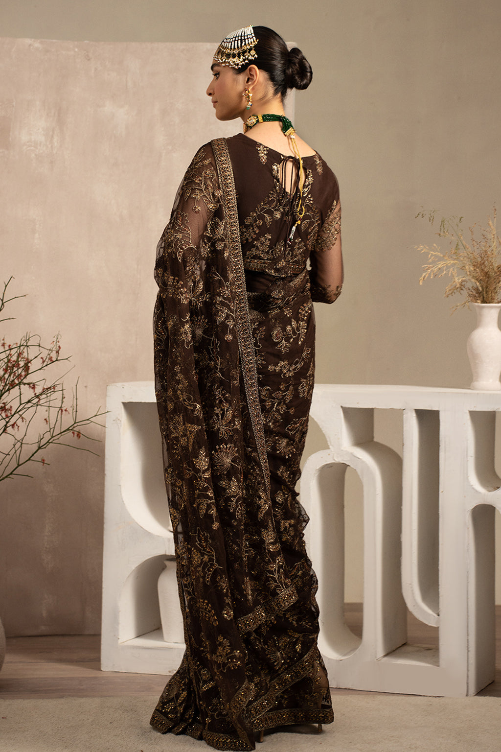 Naqsh by Zarif Unstitched Festive Formal 3 Piece Suit ZRN-01 SIYAH