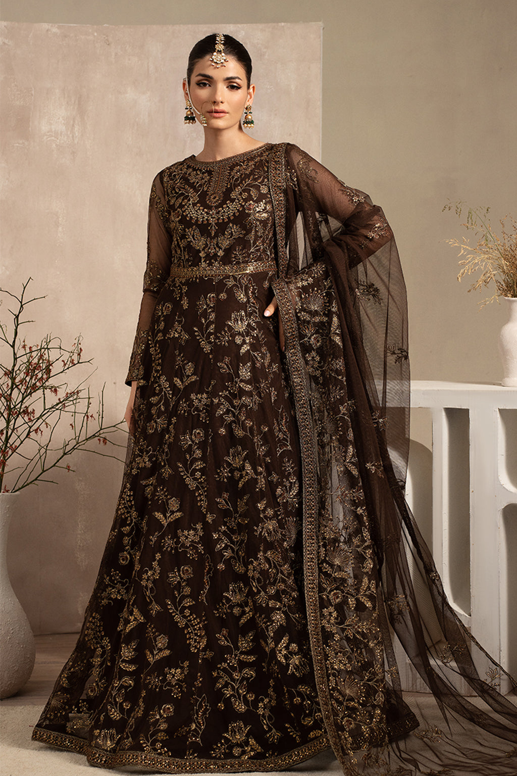 Naqsh by Zarif Unstitched Festive Formal 3 Piece Suit ZRN-01 SIYAH