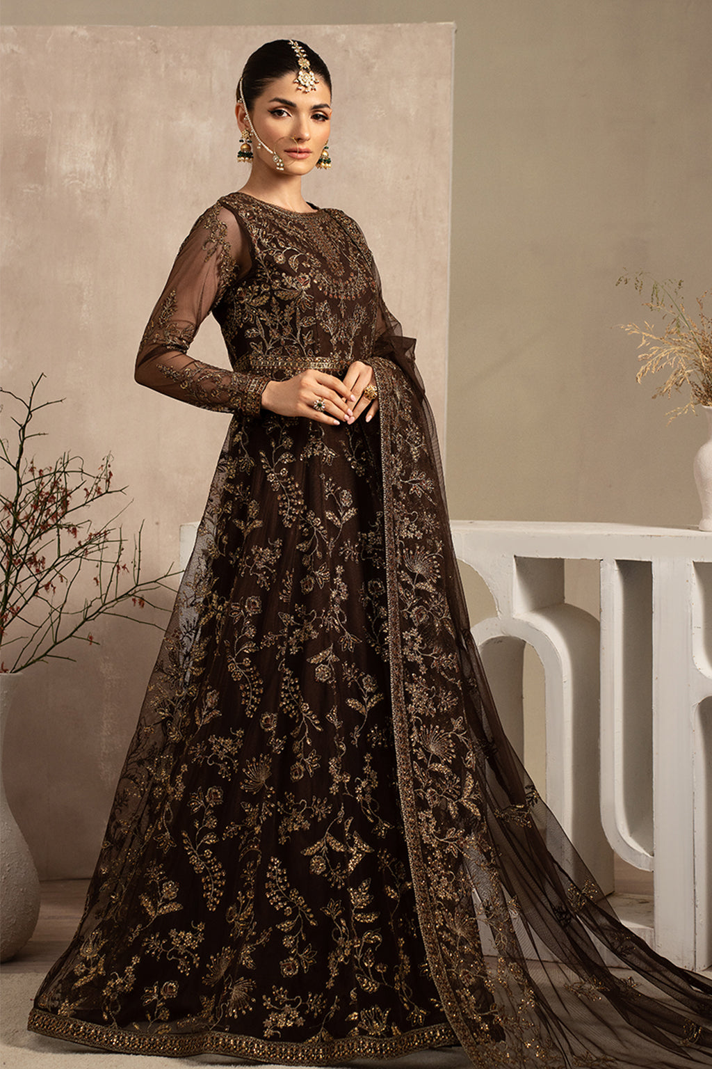 Naqsh by Zarif Unstitched Festive Formal 3 Piece Suit ZRN-01 SIYAH