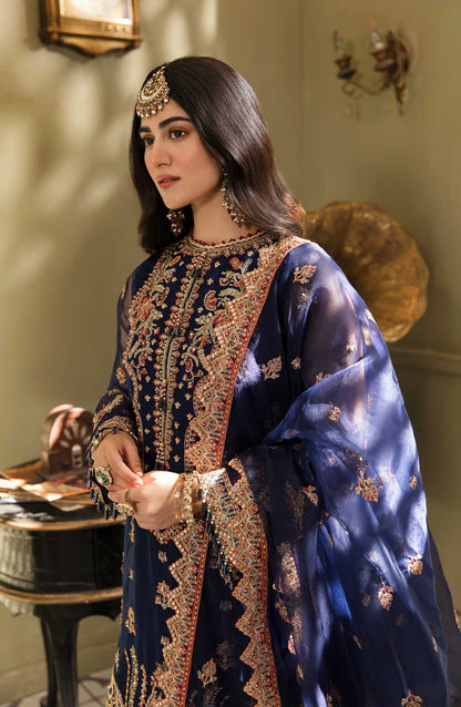 Zarin by Eleshia Embroidered Organza 3Pc Suit - SAARYA